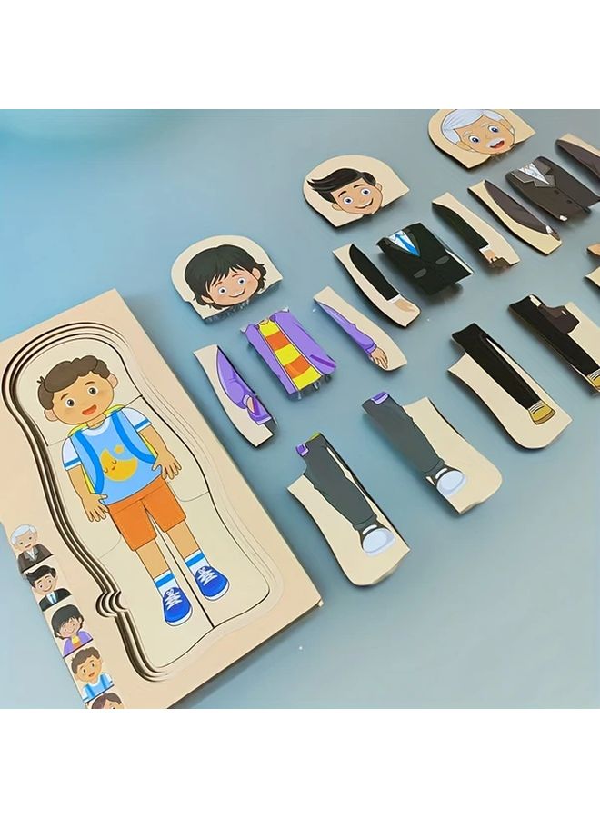 لعبة خشبية تفاعلية تعليمية إدراكية لتنمية الطفل المحير - Image 4